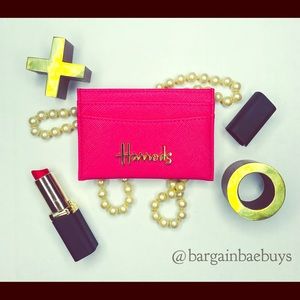 Harrods Hot Pink Card Holder